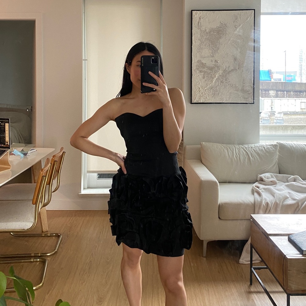 BCBG Max & Cleo Black Strapless Formal Dress